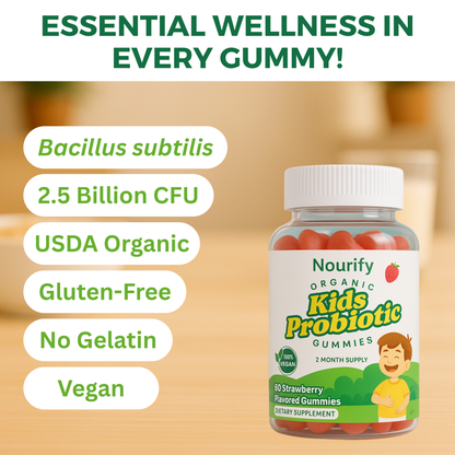 Nourify - Organic Kids Probiotic Gummies